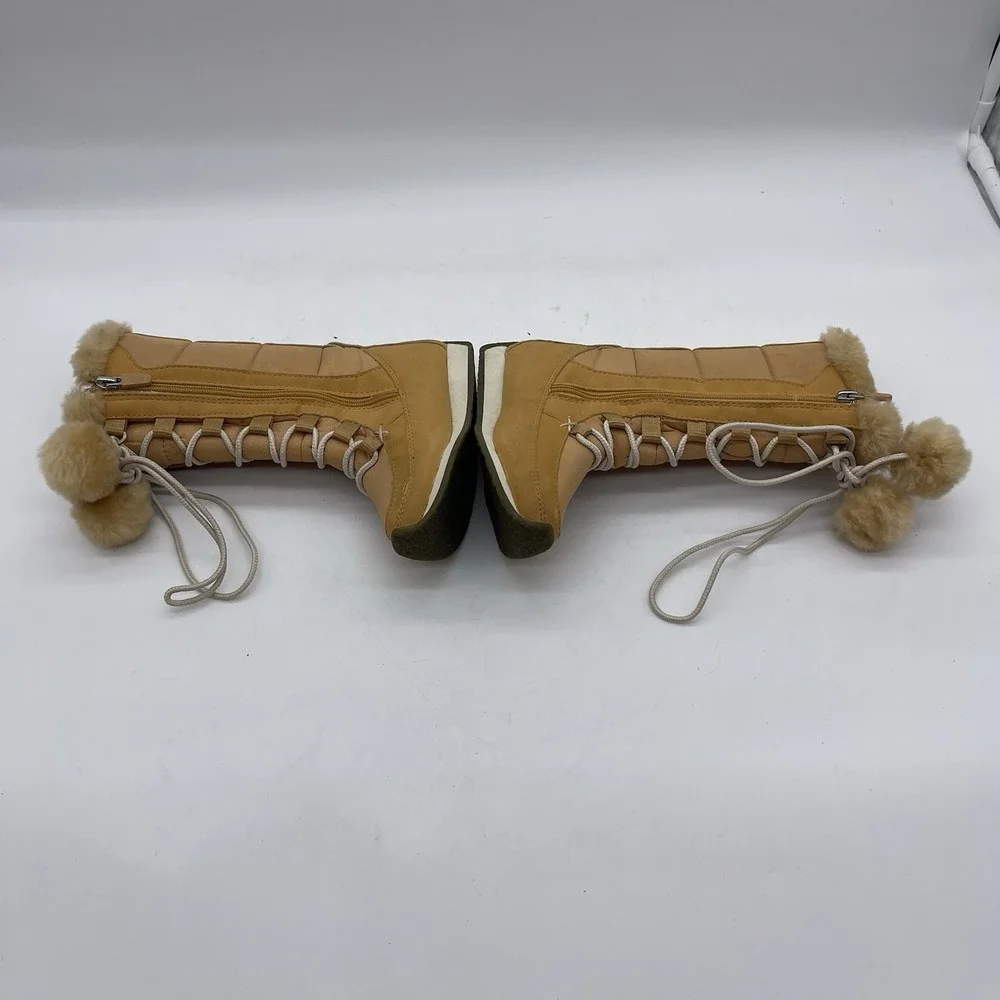 Timberland Nordic Groove Wheat 36871 Toddler Size T7 Winter Boots Lace and Zip